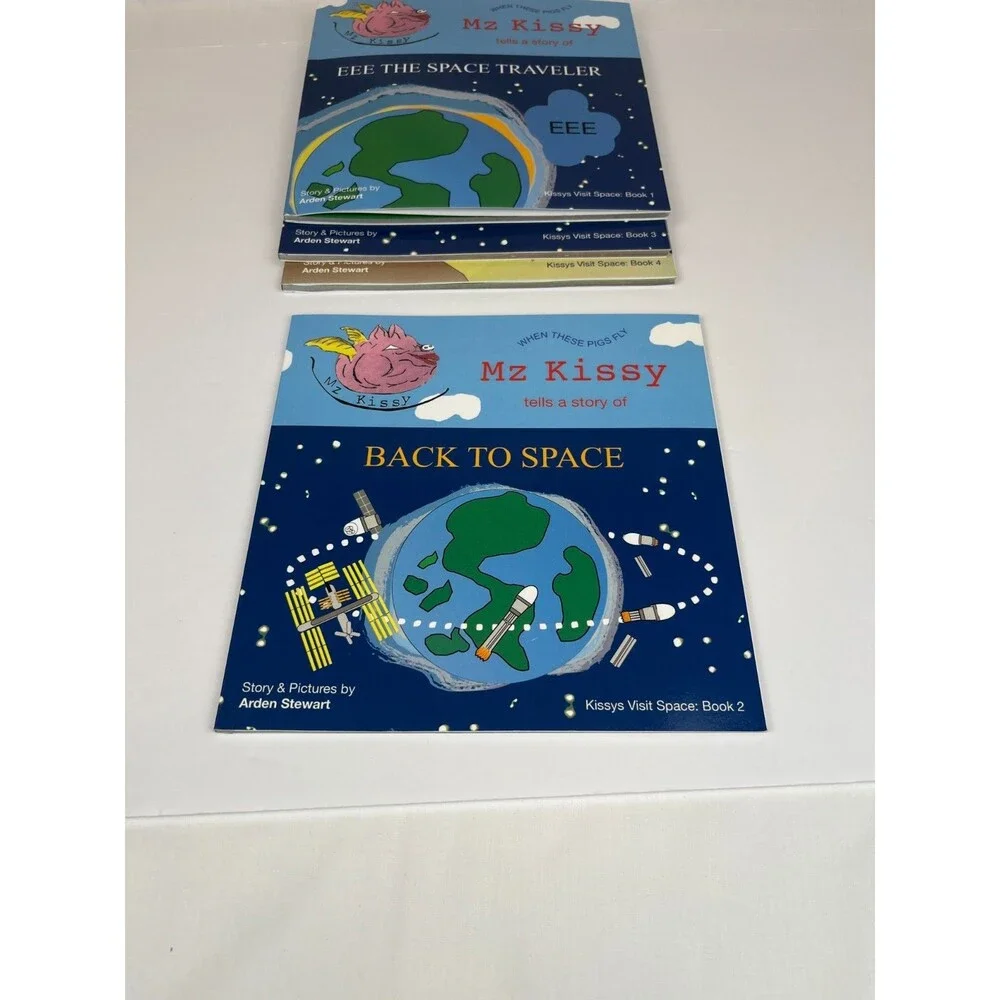 Lot of 4 Mz Kissy Tells a Story (Kissys Visit Space) Books 1-4 Kids Series Books